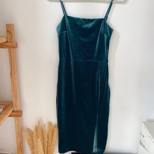 NWT Express green velvet dress
